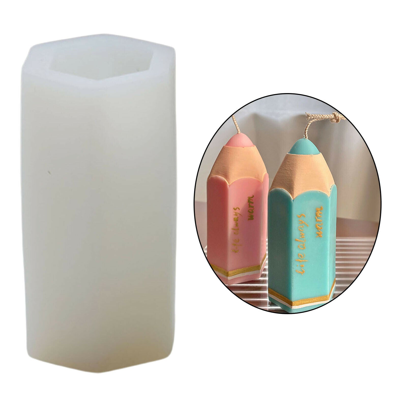 Silicone Pencil Candle Candle Mold Wax Mould Crafts Casting Epoxy Molds