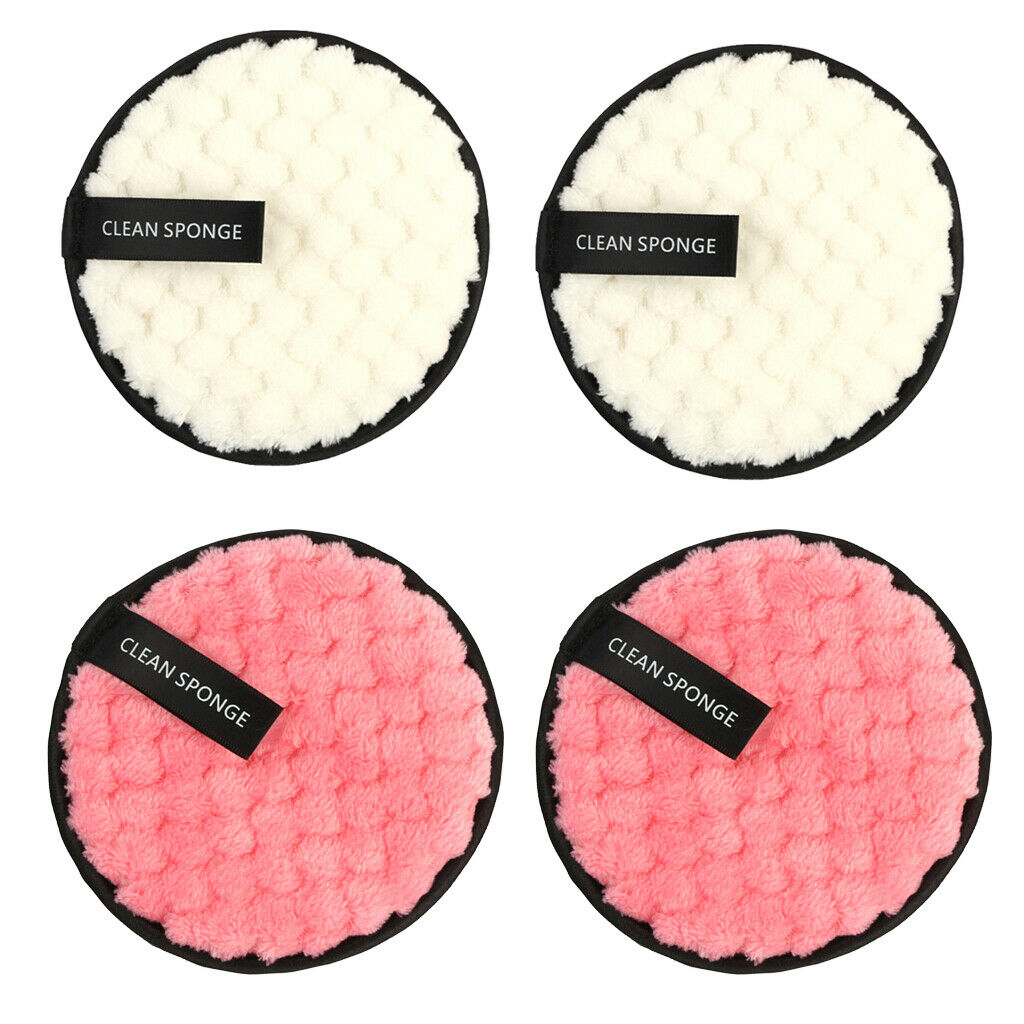4pcs Face Cleaner Facial Wash Sponge Pads Cosmetic Makeup Remover Puff 12cm