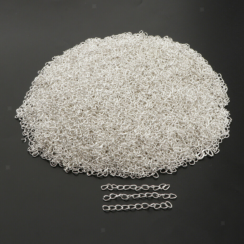 1000pcs 5cm DIY Beads Chain Decor Bracelet Crafts Making Material platinum