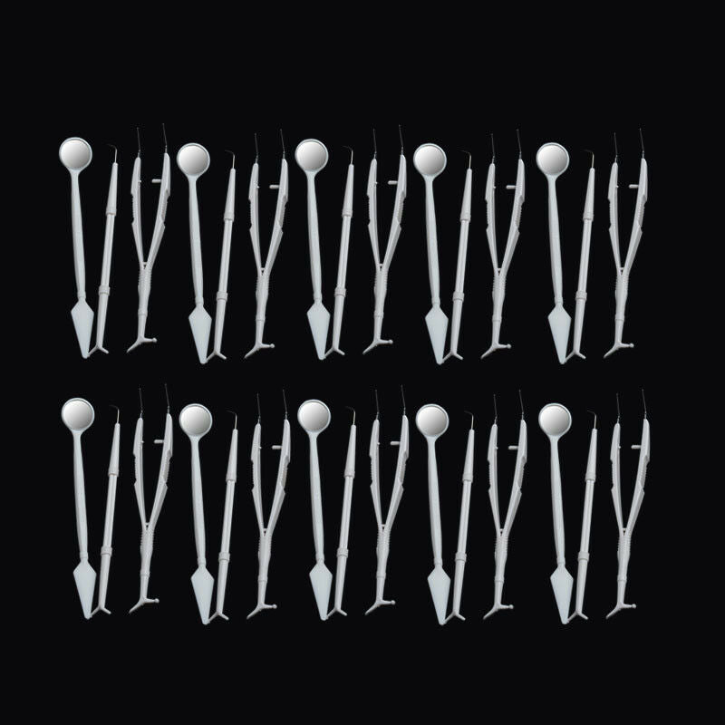 50packs  DentalInstruments Disposable Set-Mirror Plier&Explorer Kit 3PCS/Kits