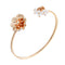 Dainty Blossom Open Cuff Bracelet Wire Bangle Fashion Wedding Jewelry Gifts