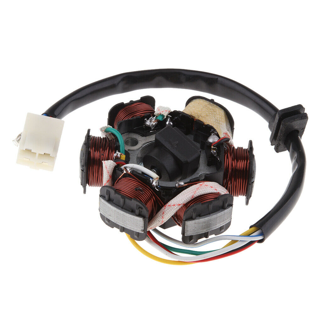 6 Pole Magneto Coil Stator Plate for 4 stroke 110cc bikes Quad Dirt Bike