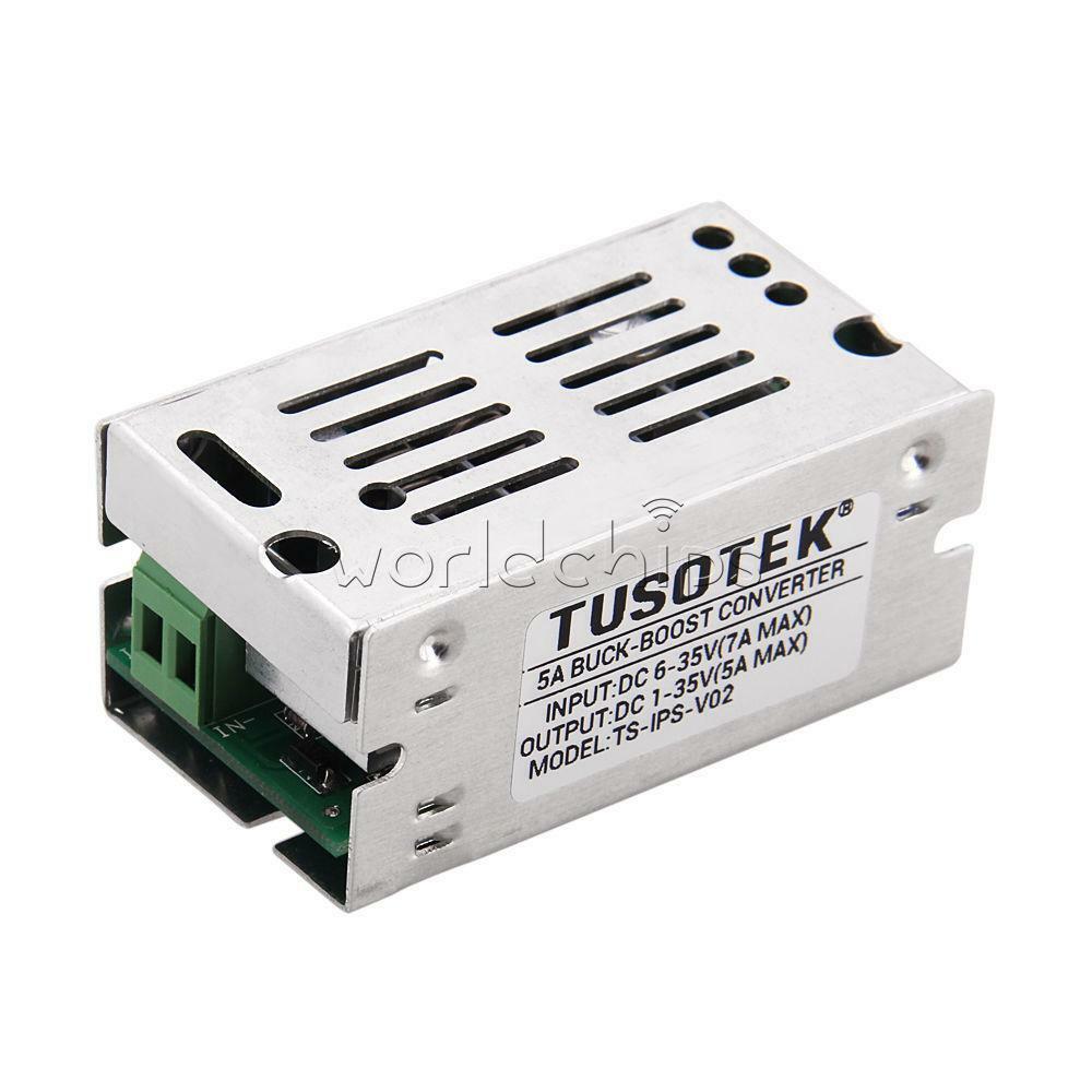 DC-DC 5A Auto Boost Step Up Step Down Converter Module Voltage Aluminum Case