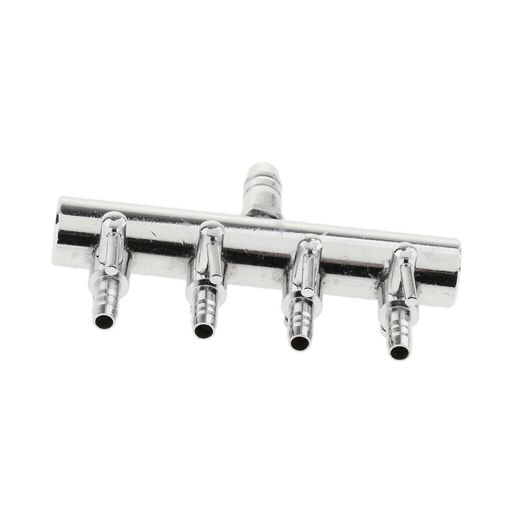 2pcs Stainless Steel Aquarium Fish Tank Air Flow Lever Control Valve 4 Way