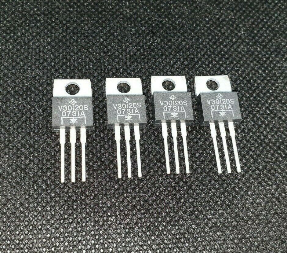 4PCS NEW VISHAY V30120S -E3/4W DIODE SCHOTTKY 120V 30A TO220AB !