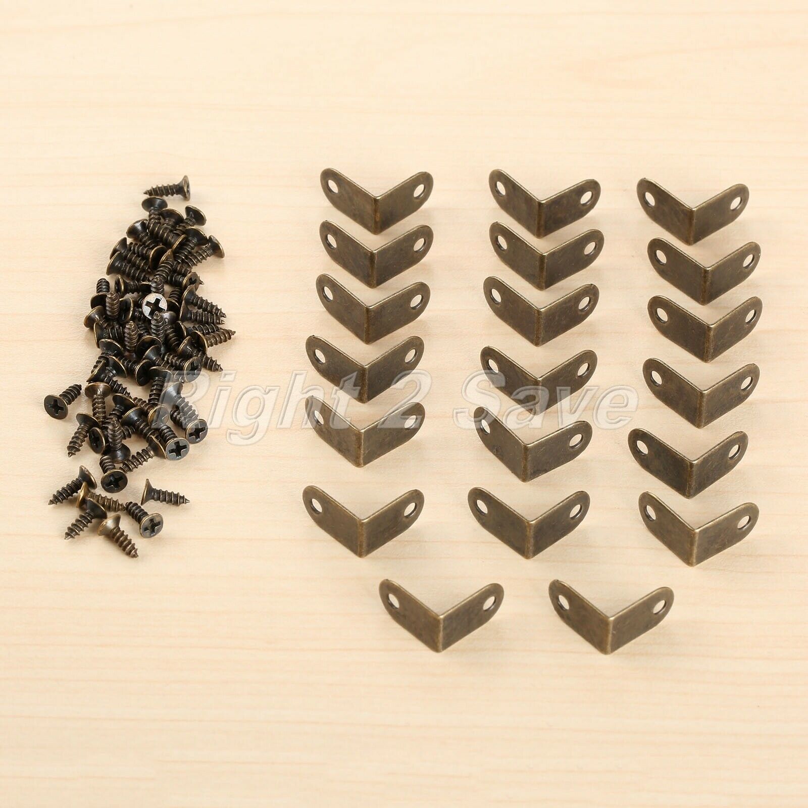 20pcs Mini Retro Wood Jewelry Box Edge Cover Corner Protector Guards Decorative