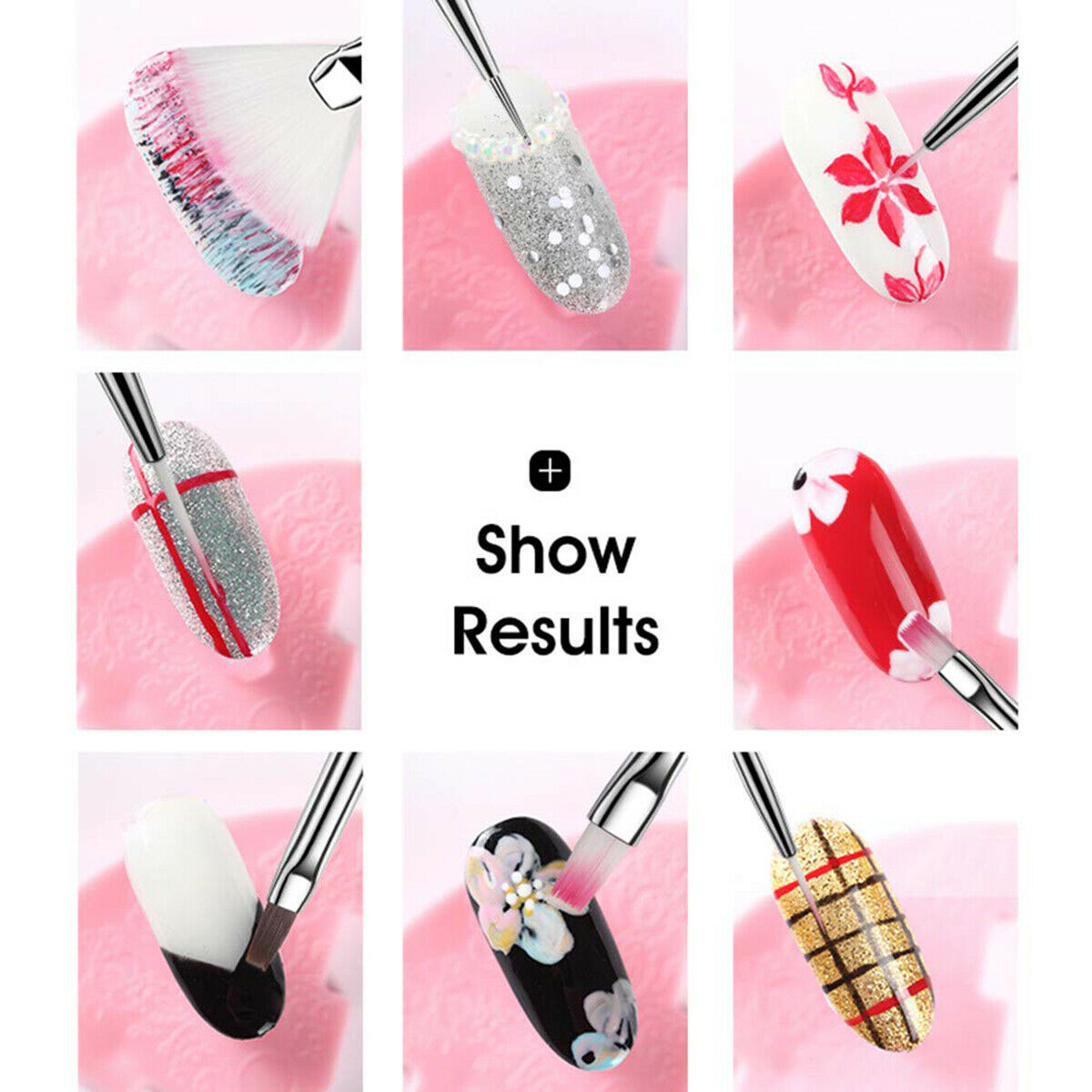 20X UV Gel Nail Art Design Set Dotting Painting Drawing Polish Brush Pen Tools