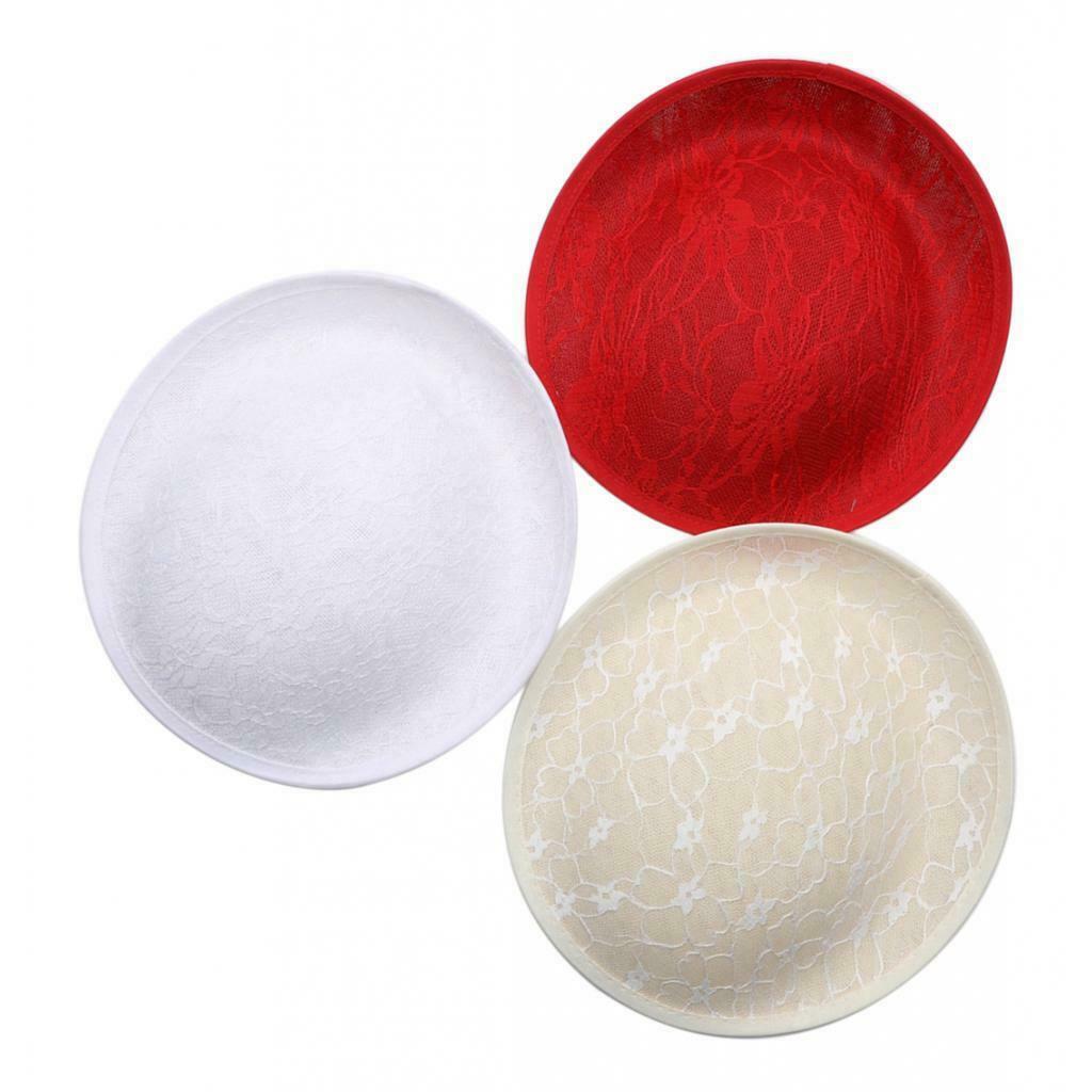 3 Pieces Womens Round Lace Hat Fascinator Hat Base DIY Hat Making Material