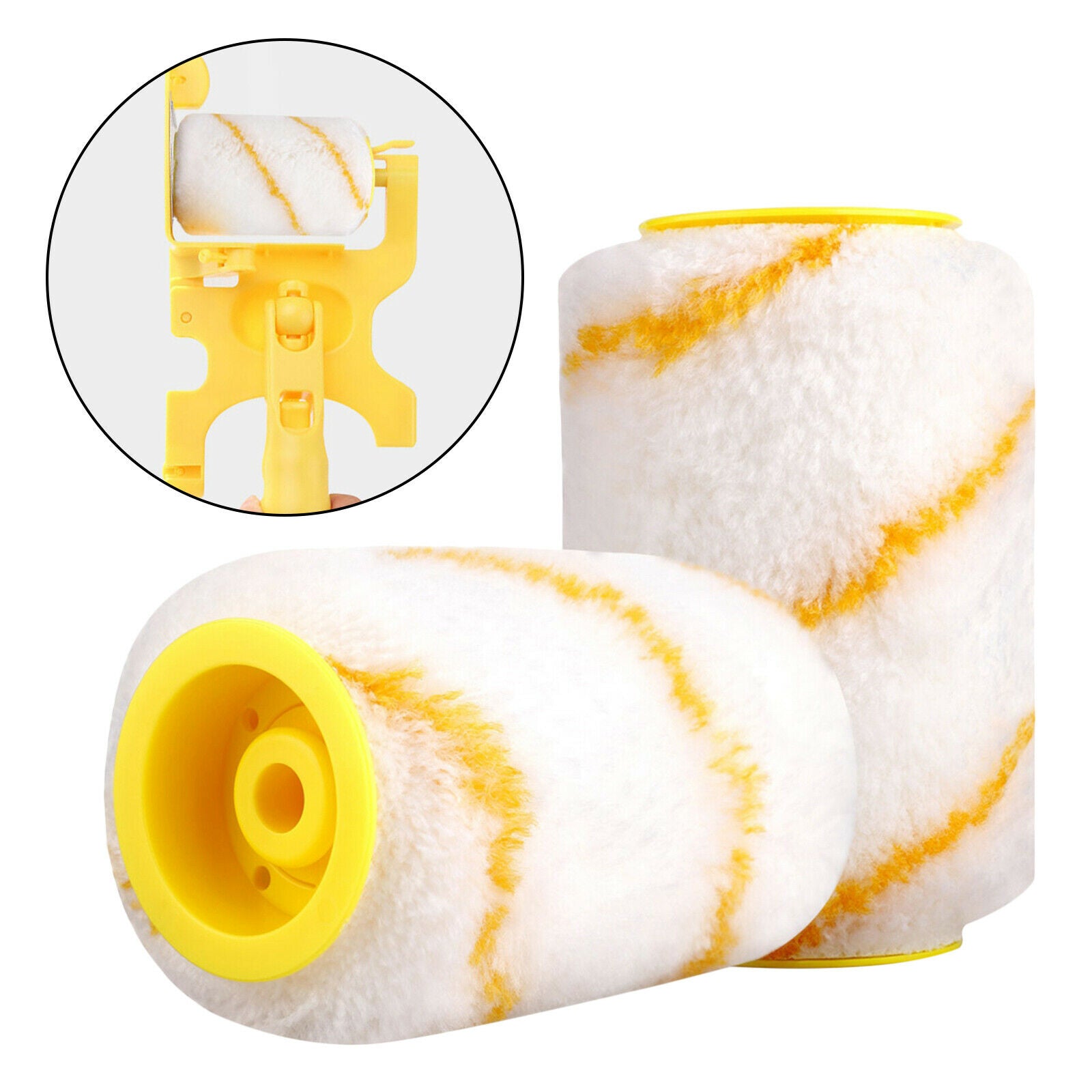 2x Multi-function Portable Clean-Cut Paint Roller Brush for Home Paint Brush