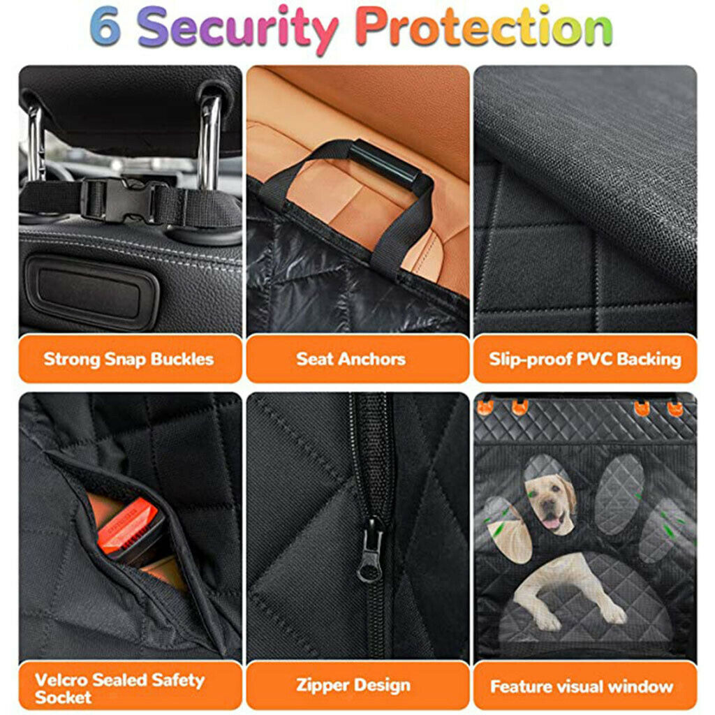 Nonslip Dog Car Seat Cover Waterproof Hammock Truck Back Seat Protector Mat