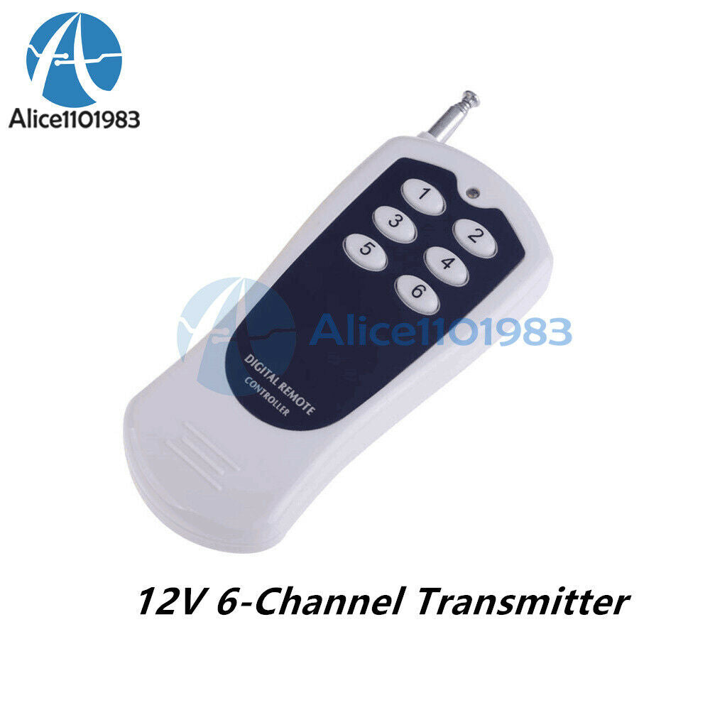 DC 12V 6CH Channel RF Wireless Remote Control Switch Transmitter 315MHz Module