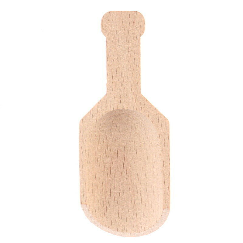 5Pcs 8cm Wooden Scoops Bath Salt Spoon Candy Flour Spoon Scoops Kitchen U.l8