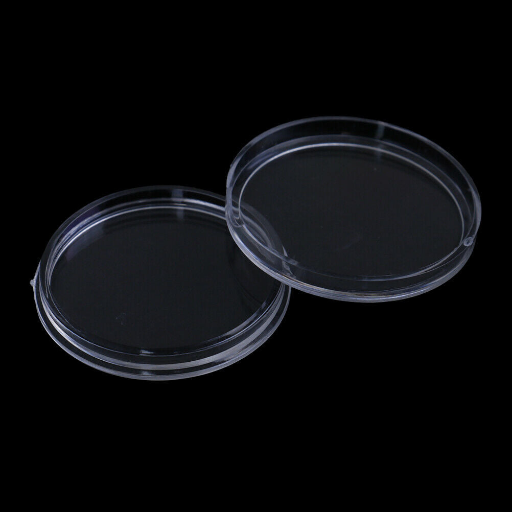 10Pcs 33mm plastic round applied clear cases coin storage capsules holder HI SJ