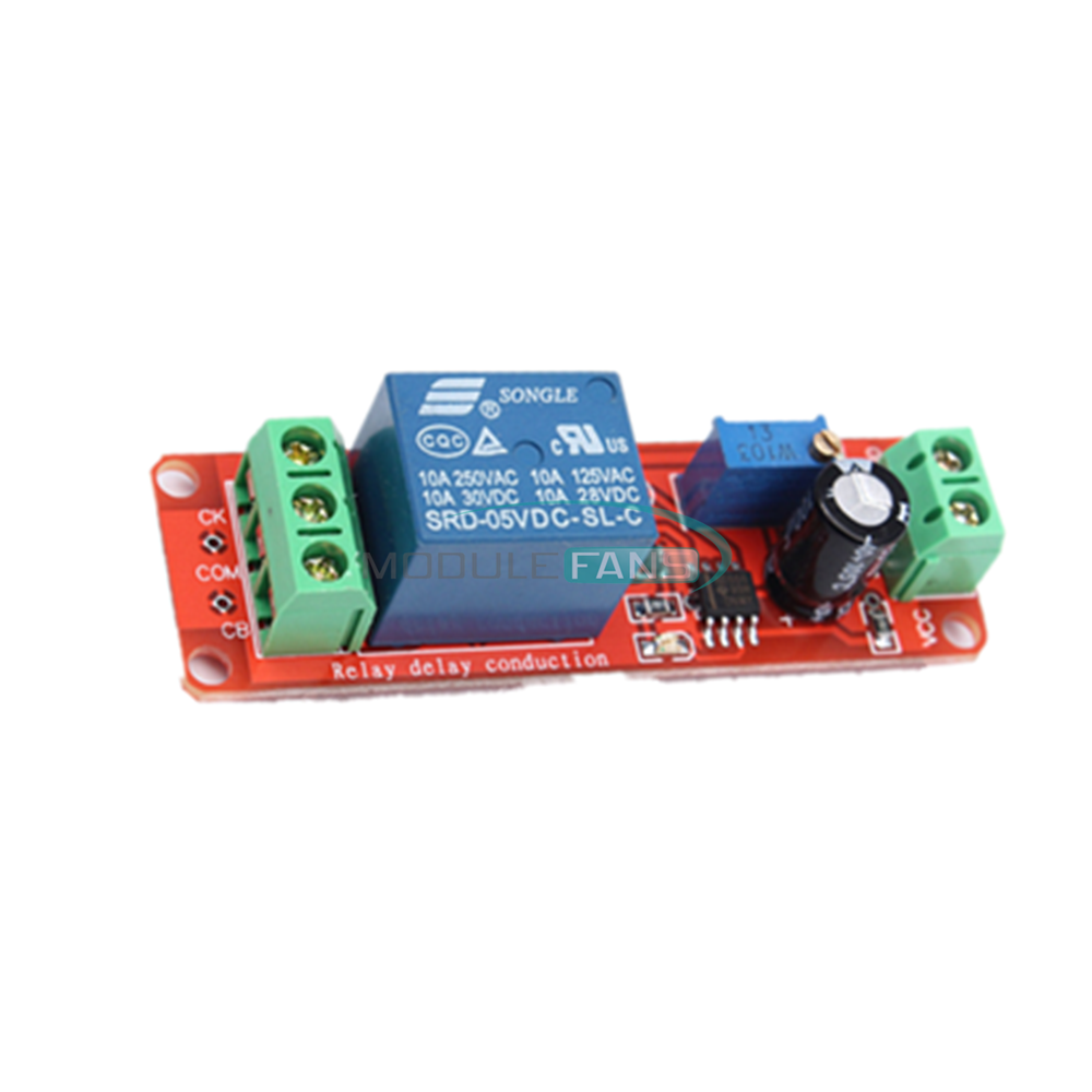 5PCS  DC 5V Delay relay shield NE555 Timer Switch Adjustable Module 0~10S