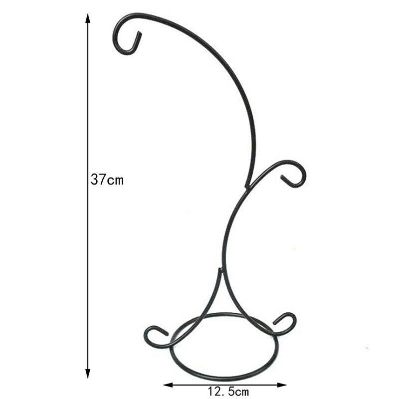 37CM Double hook Metal Iron Candlestick Candle Holder Plant Glass Bottle StaBDA