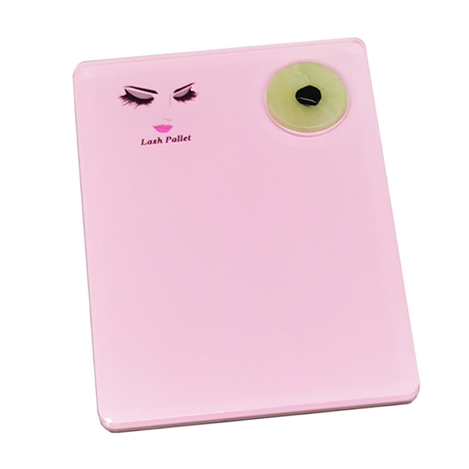 Pink Acrylic Eyelash Extension Stand Case Base Palette Pad Round Jade
