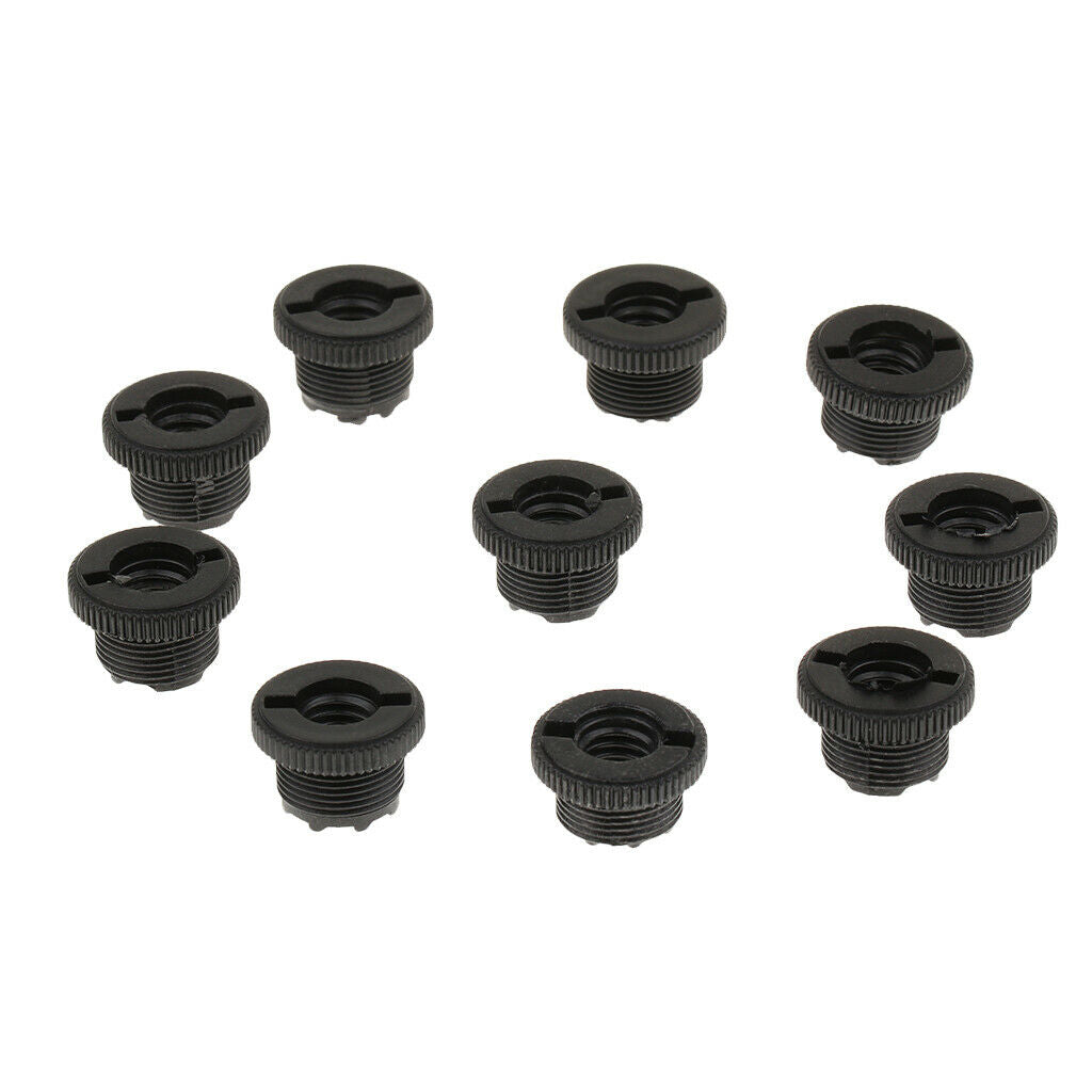10-piece screw thread adapter 3/8 "to 5/8" screw black