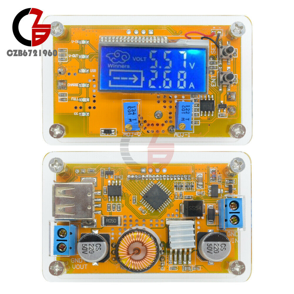 5A Adjustable CC CV LCD Display Step Down Charger Module Panel LED Driver Power
