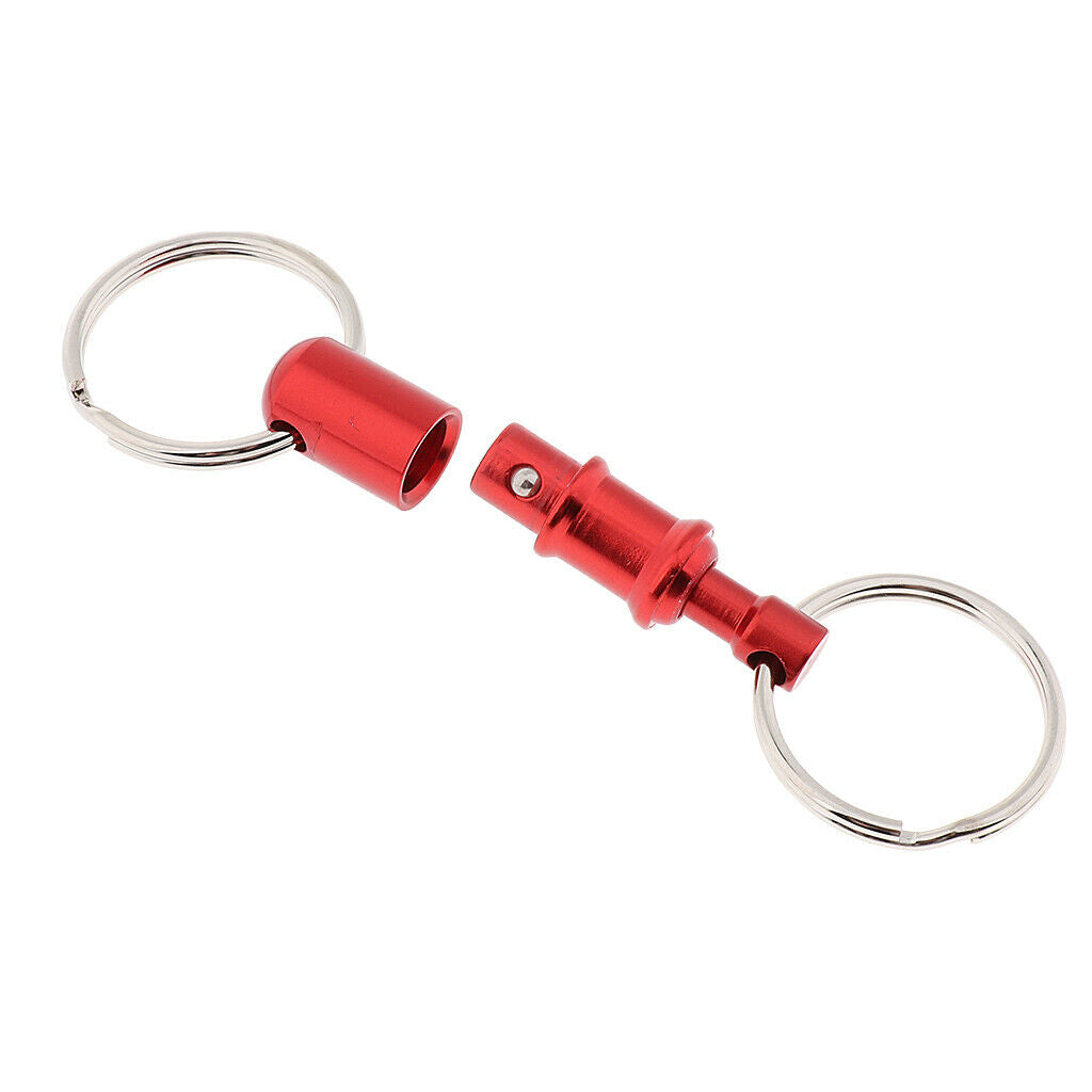 4x Pull Apart Quick Release Keychain Dual Key Rings Split Rings Car Keys
