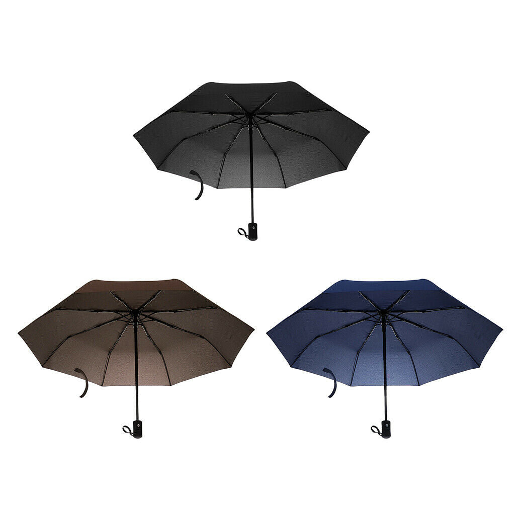 Auto Open&Close 3 Folding Umbrella Travel 8 Rib Foldable Umbrella Parasol