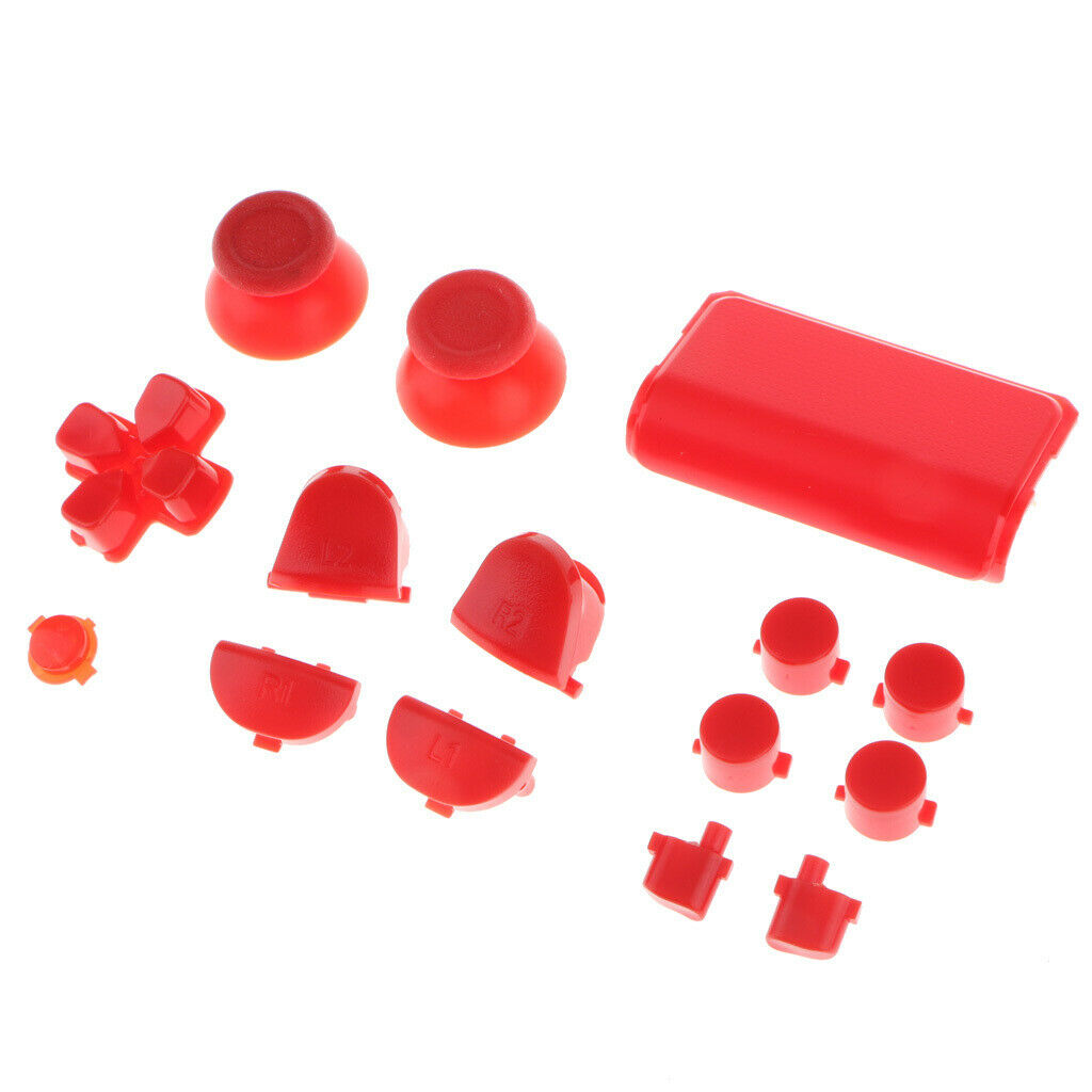 MagiDeal Replacement Buttons Joystick Thumbstick for Sony PS4 Controller Red