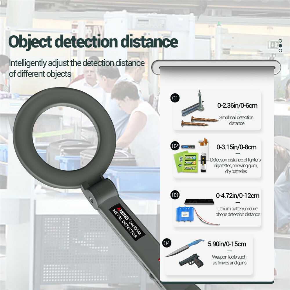 Handheld Metal Detector DM3004A High Sensitive Security Detector Scanner Checker