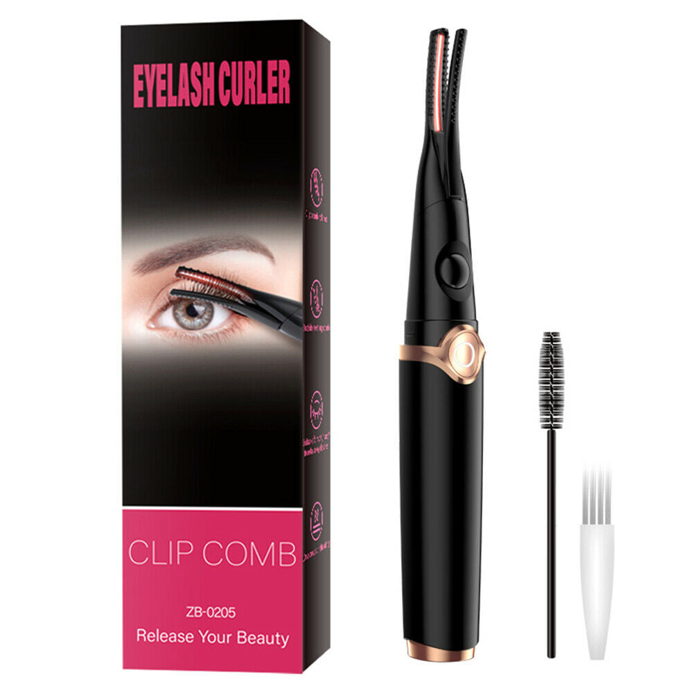 Electric Heated Eyelash Curler USB Rechargeable Long Lasting Beauty Makeup Tool