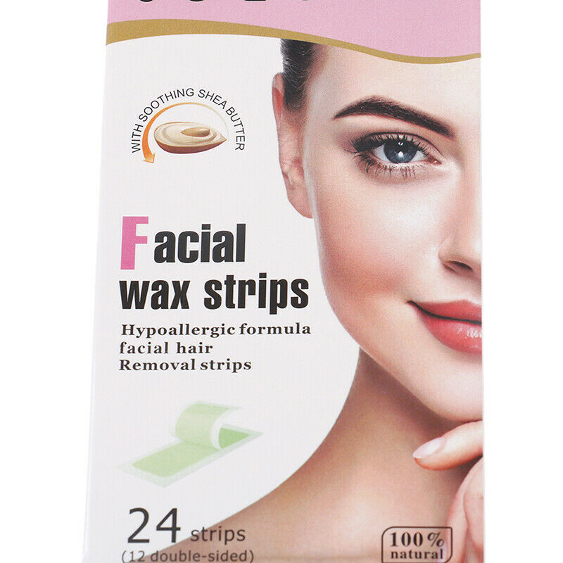 24pcs Face Lip Hair Removal Wax Strips Papers Epilator Depilation Uproote.l8
