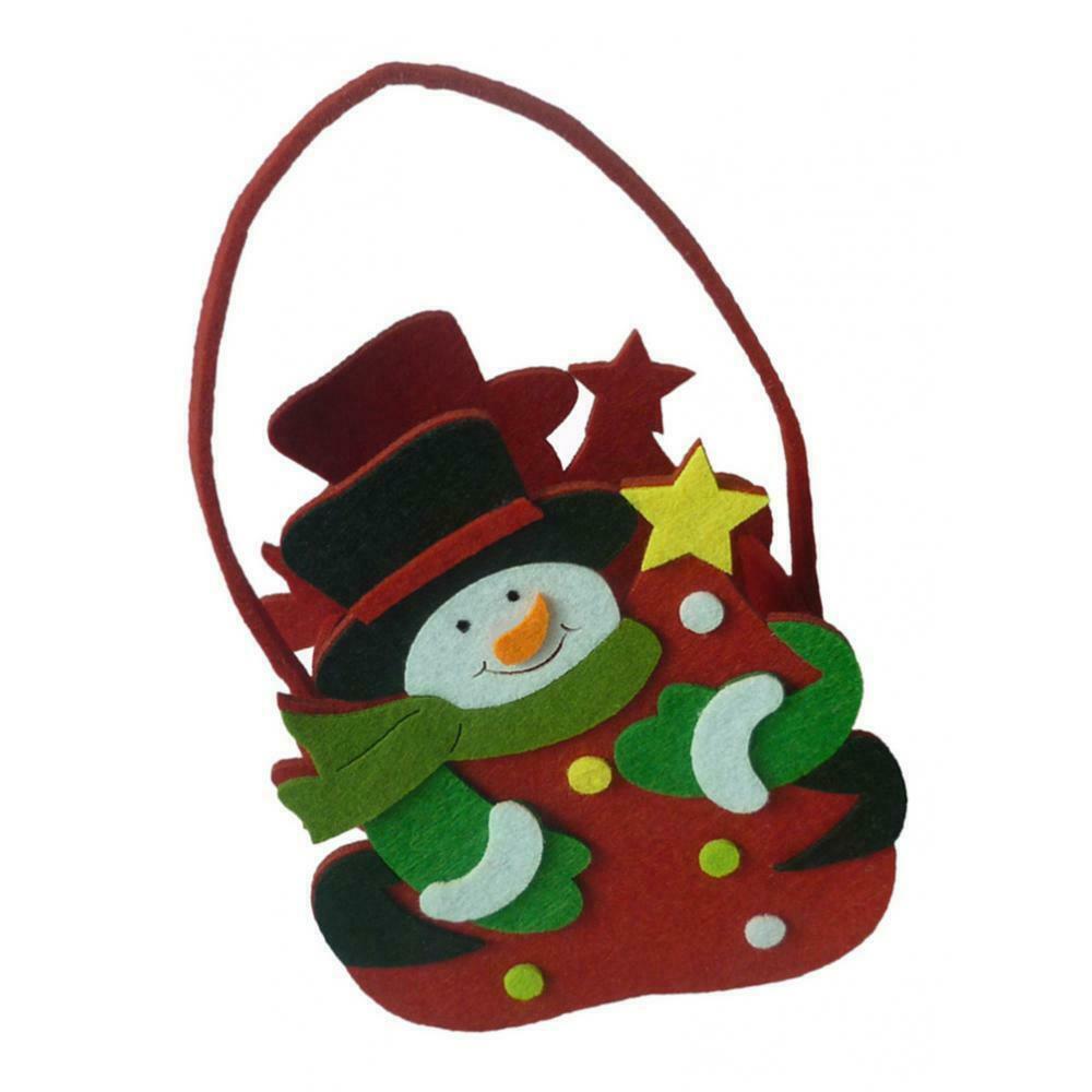 Premium Felt Snowman-Shape Gift Bags, Party Favor Bags with Handle for Christmas