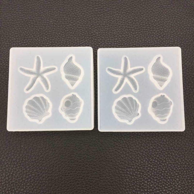 DIY Crafts Mould Crystal UV Epoxy Shell Starfish Mold Handmade Pendant Silicone
