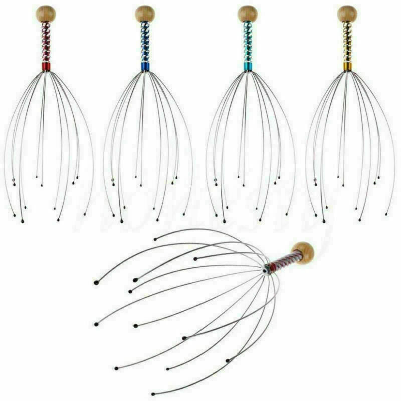 Steel Wire Head Neck Scalp Scratch Massager Massage Octopus Stress Relaxed Tools