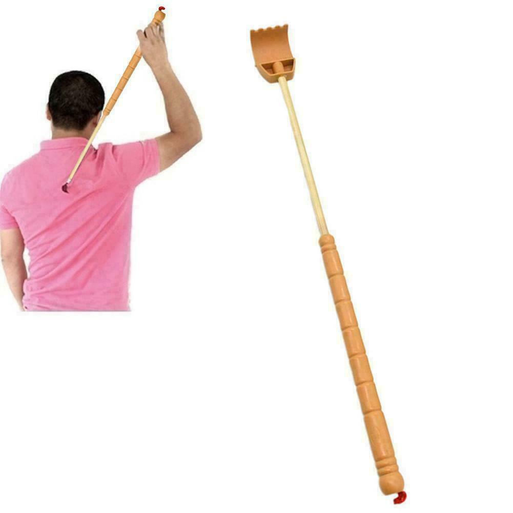 Bamboo Back Scratcher Massage Roll Aid Stick Body Itch Scratching Wooden K4A7