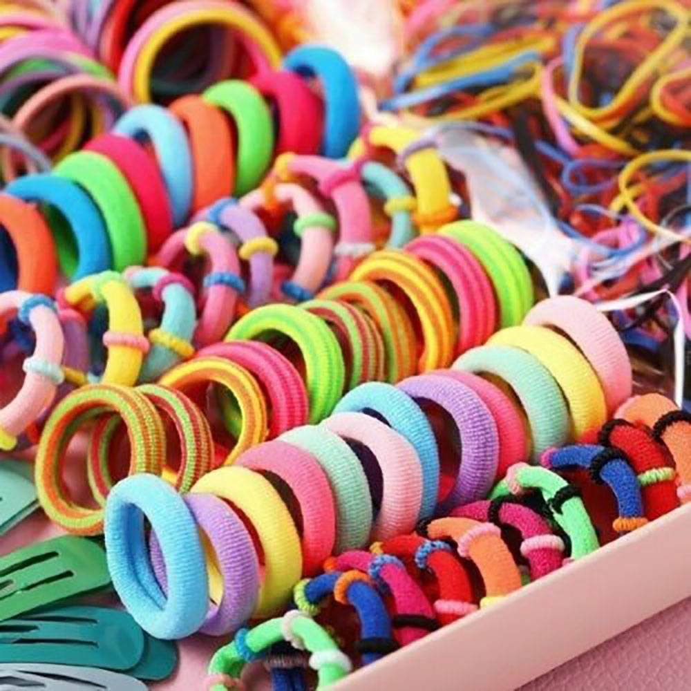 220Pcs Ladies Girls Hair Clips Rope Ponytail Holder Kids Hair Accessories