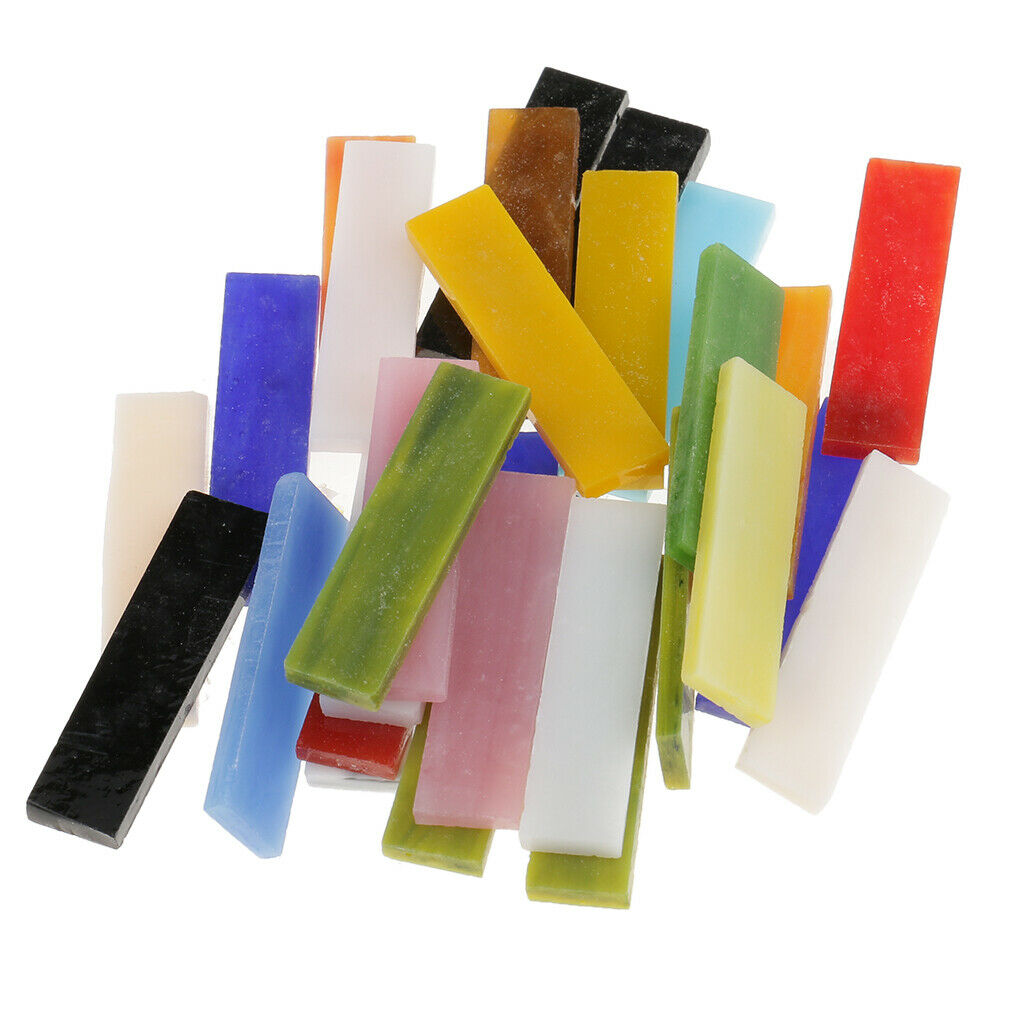 Colorful Mosaic Tiles - 220 Stained Glass Mosaic Tile Supplies Rectangle for DIY