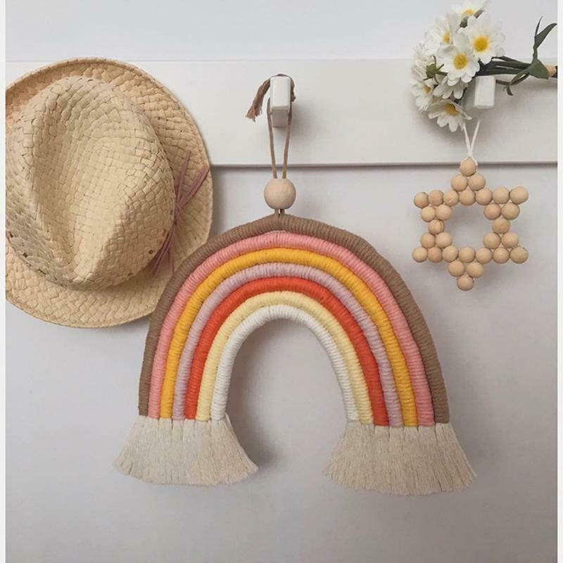 Wooden Beads Ornaments Kids Room Decoration Wall Hanging Baby Tents Decorative