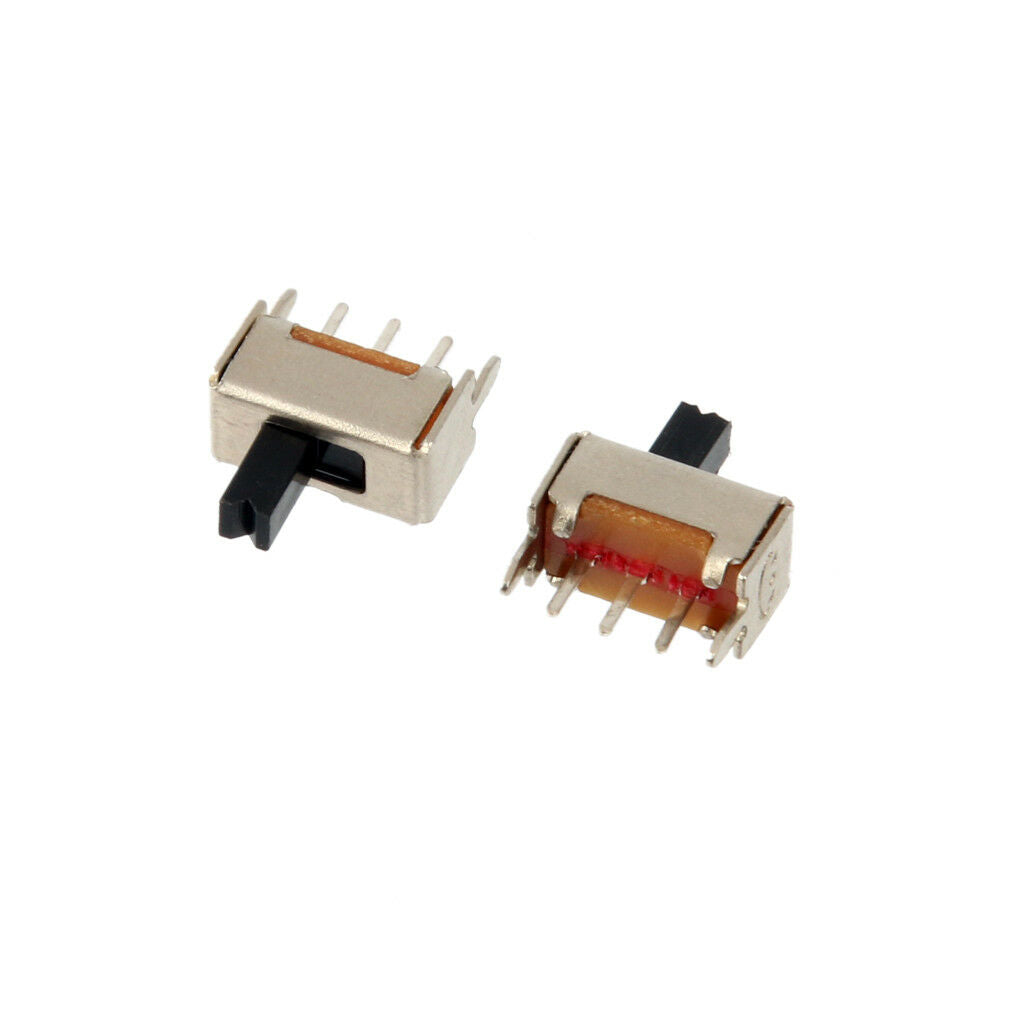 10PCS  -12D07VG4 1P2T 4mm PCB Panel Vertical Slide Power Switch