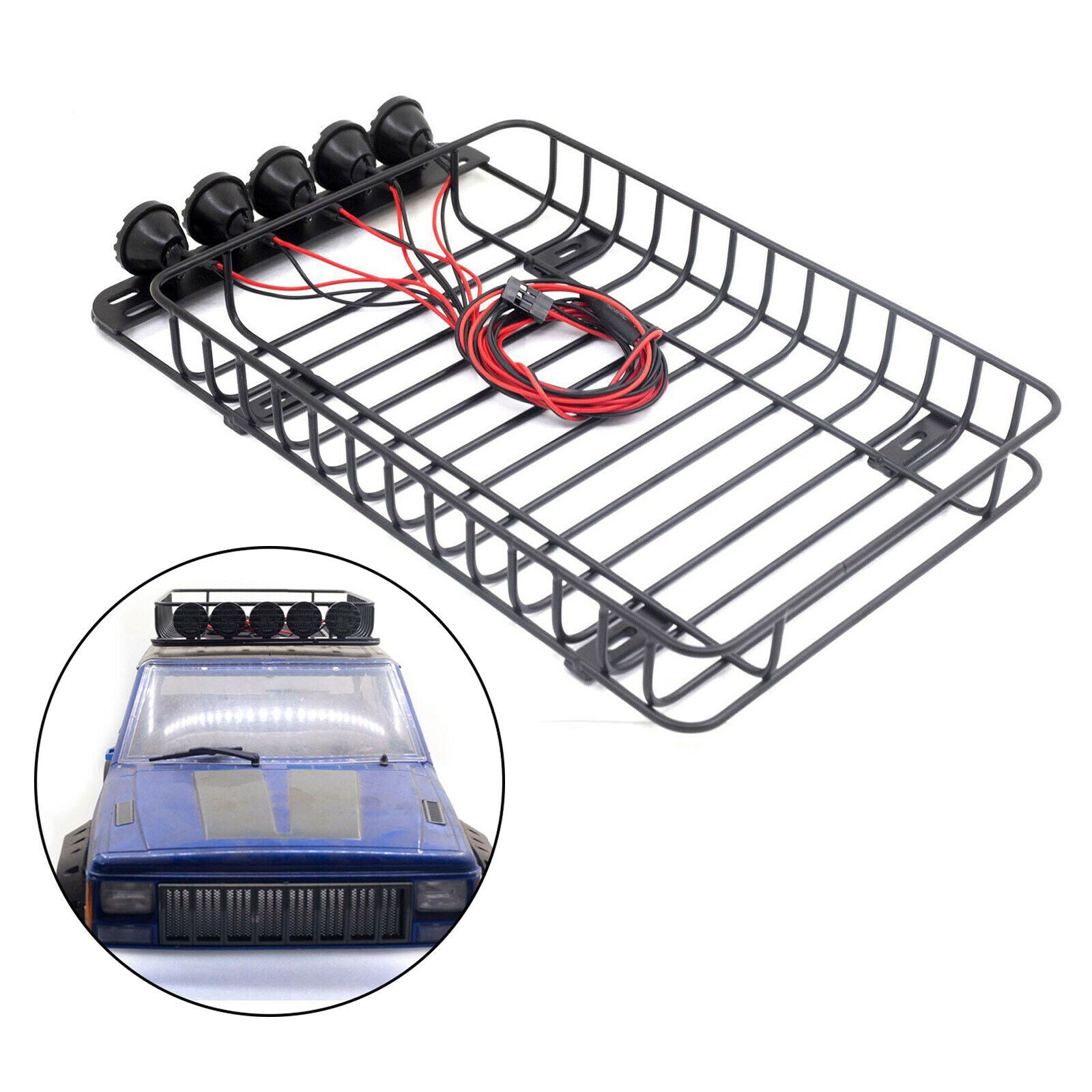 1/10 RC Luggage Rack for SCX10 TRX4 D90 TF2 cc01 Buggy Replacement Parts