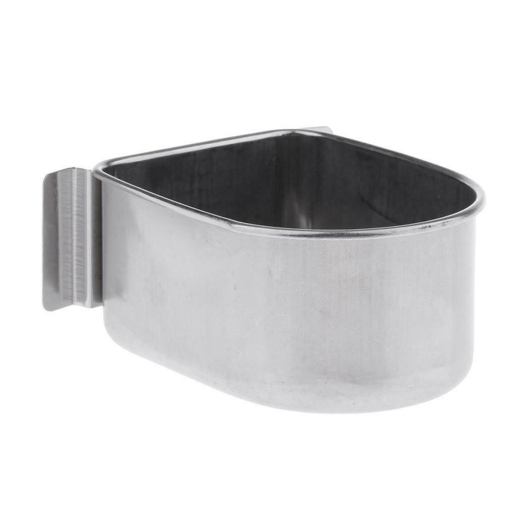 Useful Stainless Steel Bird Cages Food Water Feeder Cage Hanging Feeders