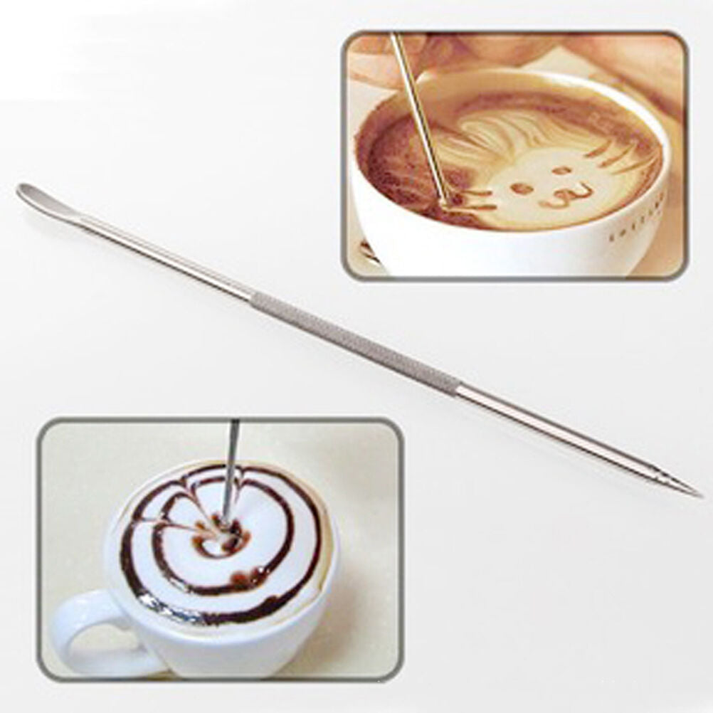 Stainless Steel Fancy Stitch Coffee Latte Art Needle Hook Home Kitchen Too.l8