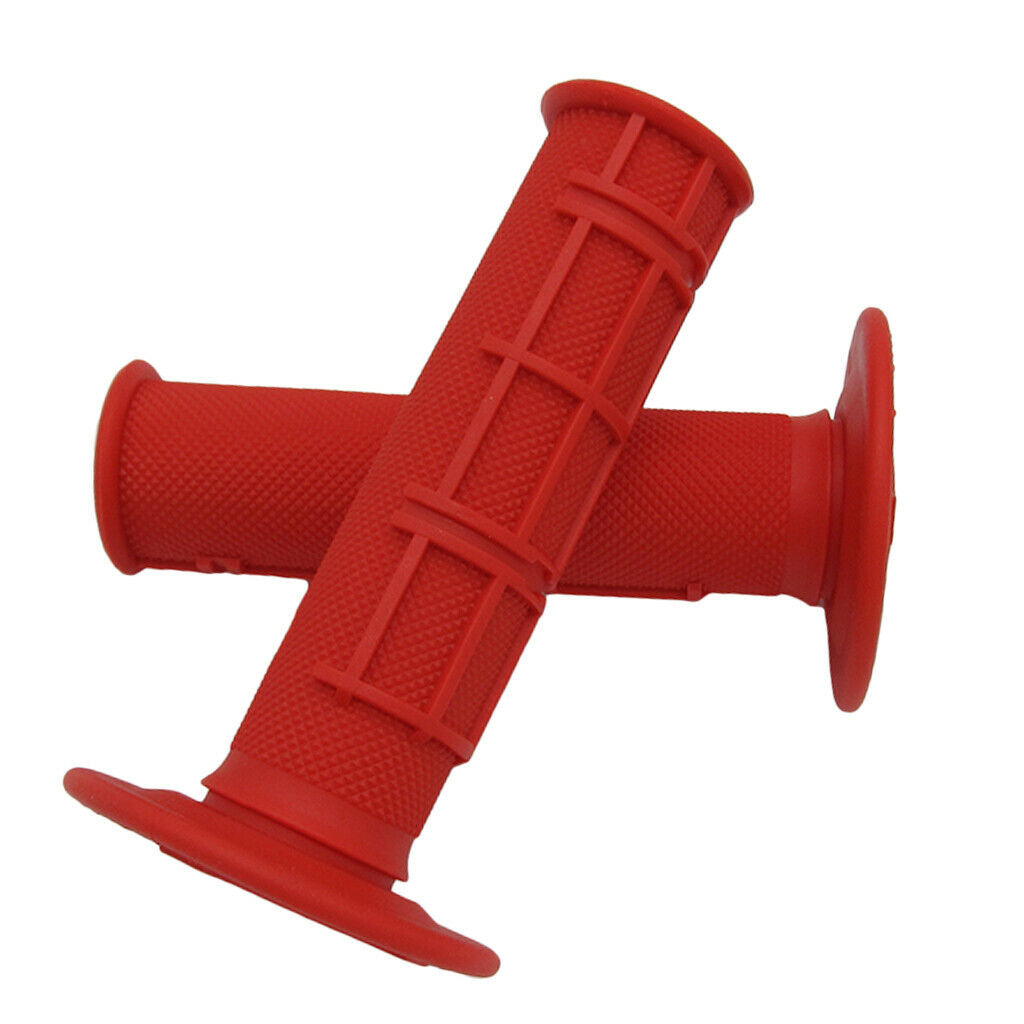 7/8" Dirt Motorcycle Handle Bar Grips Pit Dirt Bike 22mm RUBBER GEL Red