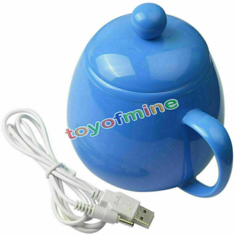 New Electric USB Mug Heater for Tea Coffee Beverage Water Soup Cup Warmer Blue