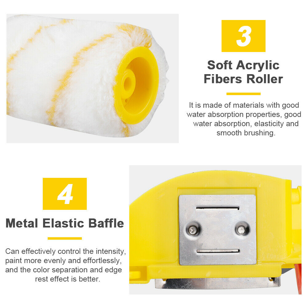 Paint Edger Roller Brush Safety Tool Portable For DIY Home Room Wall Ceilings