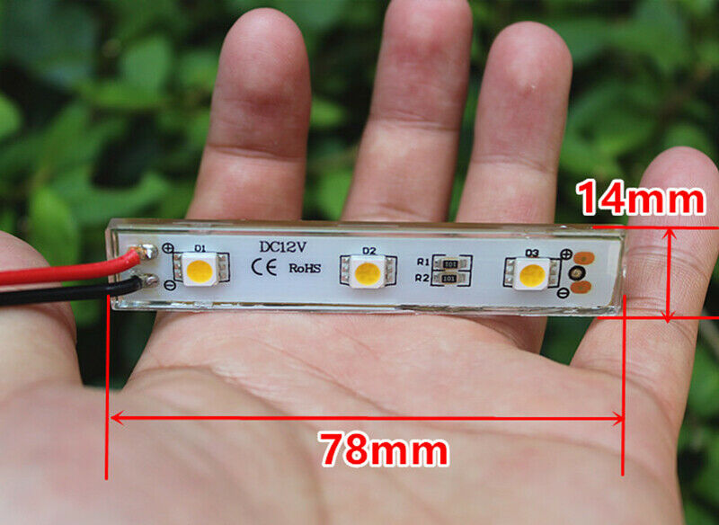 10pcs waterproof LED strip LED lamp beads DC12V 1W warm white DIY creation