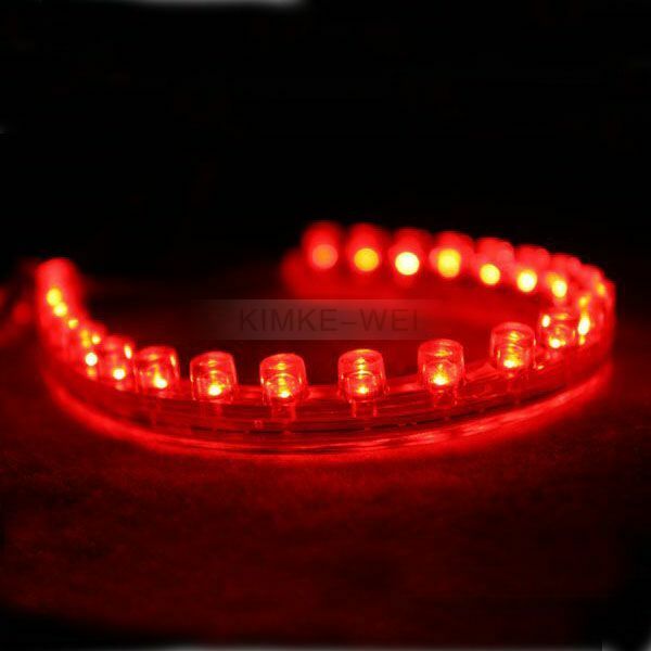 24cm Red LED Flexible Neon Strip Light for Car or Van