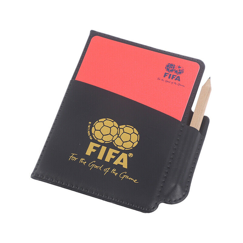 Sport Football Soccer Referee Wallet Notebook with Red Card And Yellow CardA KX