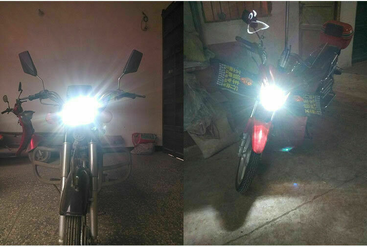 H4 18W Motorcycle Headlight Bulb 2000LM Super Bright 3 COB LED Hi/Lo Lamp Lights