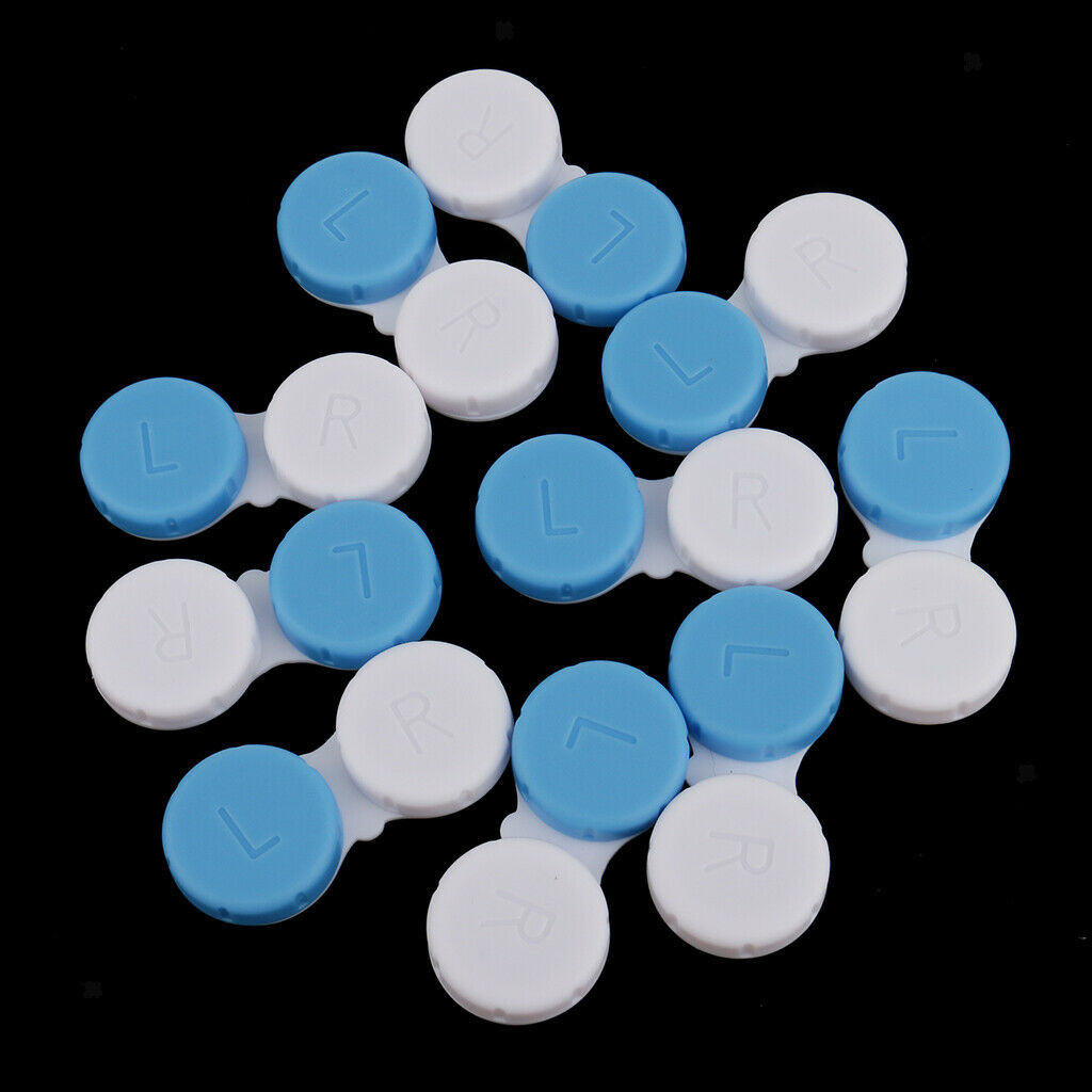 40pcs Pocket Plastic Mini Contact Lens Box Travel Contact Lenses Soaking Cases