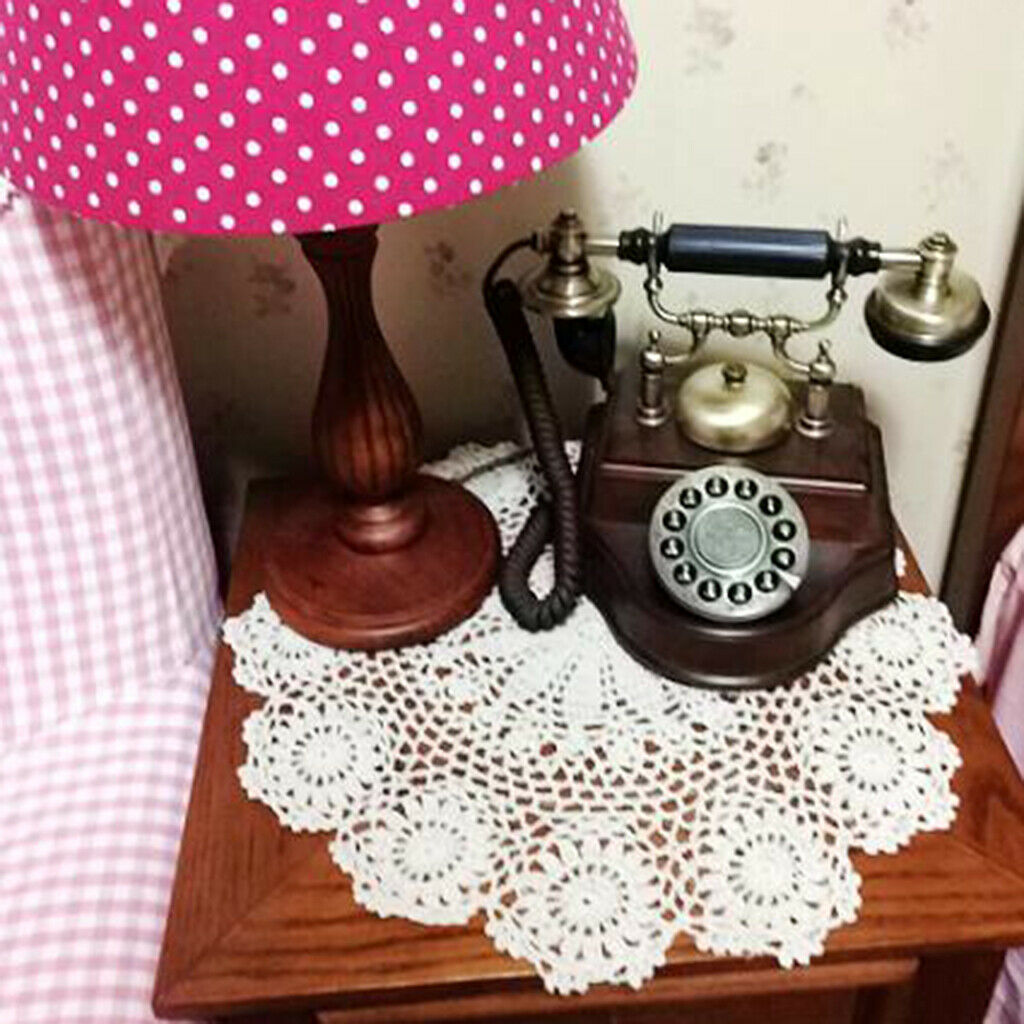 Hand Crochet Lace Doily with Unique Floral Pattern - Sets of