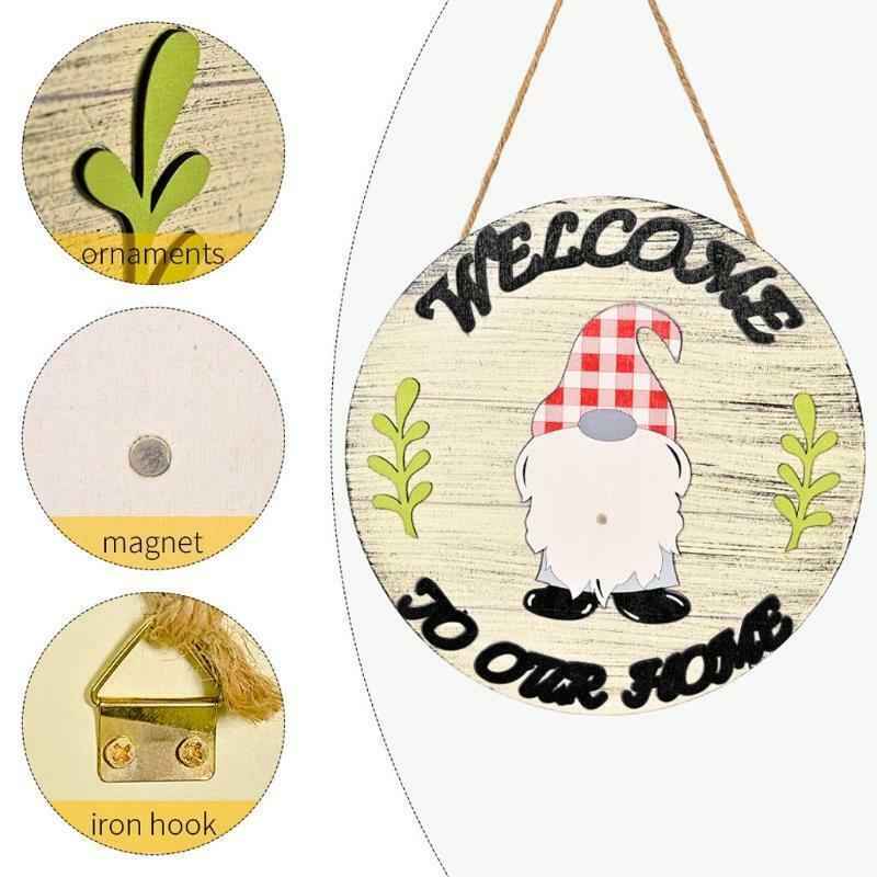 Gnome Door Hanger Seasonal Sign with Interchangeable Pieces Christmas Holiday