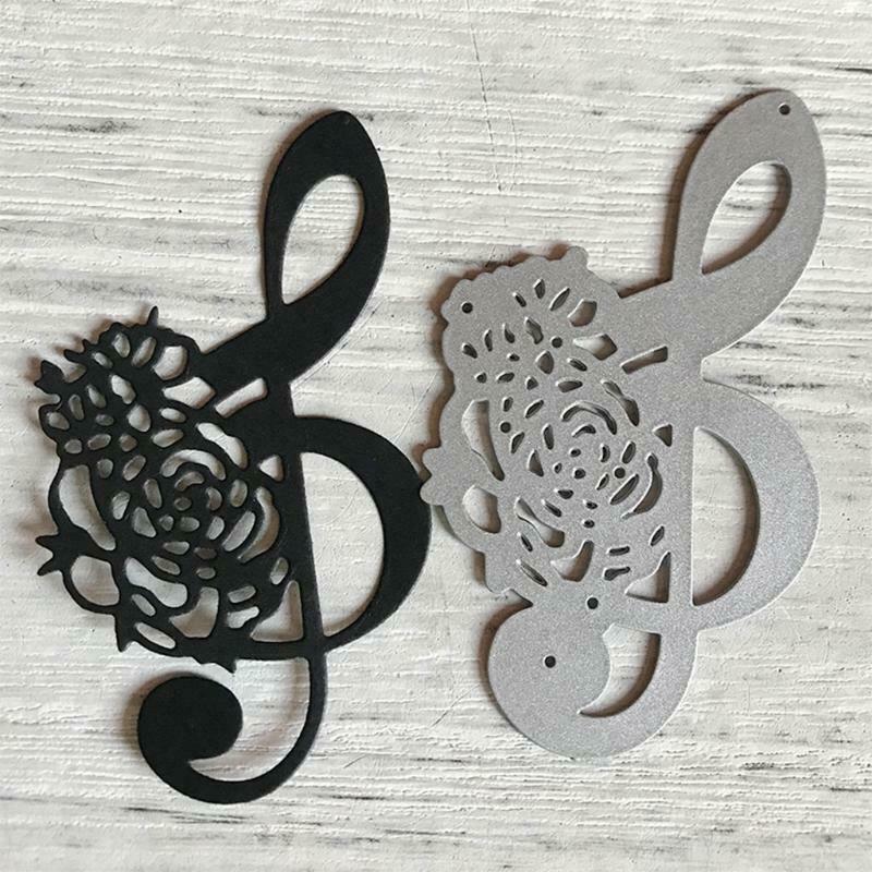 Music Note Flower Metal Cutting Dies Stencil DIY Scrapbooking Album Paper Card